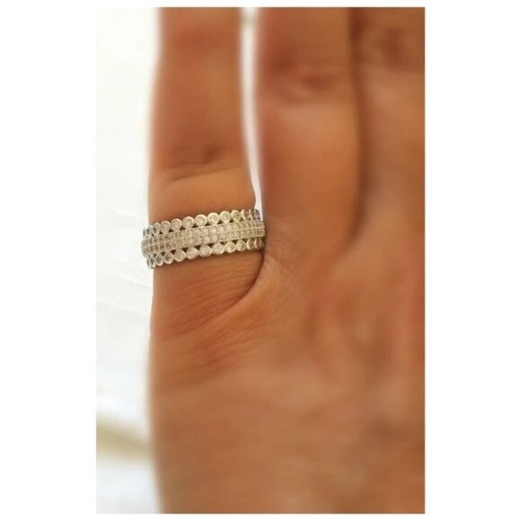 Sterling silver cz eternity band ring size 8 NEW - Picture 5 of 9